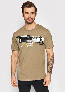 Jack&Jones Tričko Knockoutfade 12205956 Hnedá Relaxed Fit