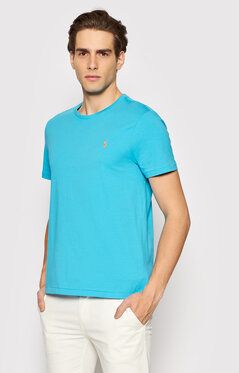 Polo Ralph Lauren Tričko 710671438217 Modrá Slim Fit