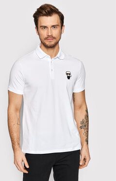 KARL LAGERFELD Polokošeľa 745022 500221 Biela Regular Fit