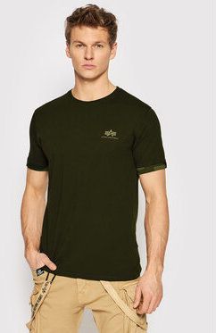 Alpha Industries Tričko Roll-Up 106509 Hnedá Regular Fit