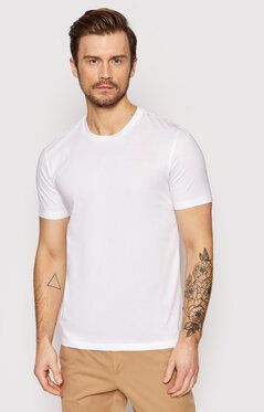 Boss Tričko Tessler 50468395 Biela Slim Fit