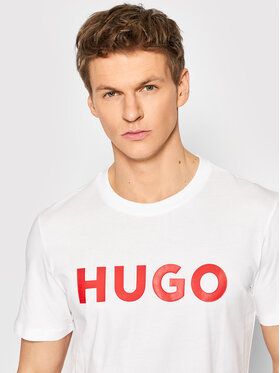 Hugo Tričko Dulivio 50467556 Biela Regular Fit