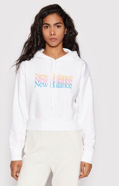 New Balance Mikina Essential WT21509 Biela Relaxed Fit
