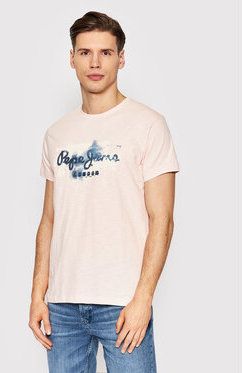 Pepe Jeans Tričko Golders PM508105 Ružová Slim Fit