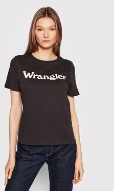 Wrangler Tričko W7N4GHXV6 Čierna Regular Fit