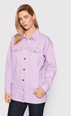 Vero Moda Džínsová bunda Olivia 10261642 Fialová Oversize