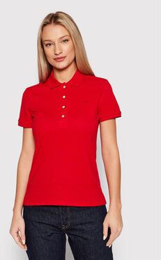 Lacoste Polokošeľa PF5462 Červená Slim Fit