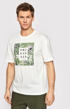 Jack&Jones Tričko Flower 12205874 Biela Relaxed Fit