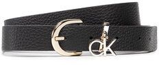 Calvin Klein Dámsky opasok Re-Lock Charm Buckle 25Mm Pbl K60K608924 Čierna