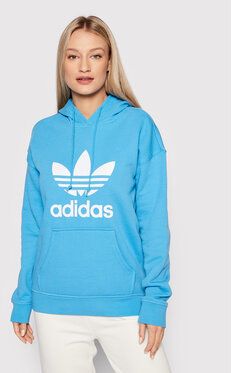 adidas Mikina adicolor Trefoil HE6952 Modrá Regular Fit