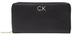 Calvin Klein Veľká dámska peňaženka Re-Lock Slim Z/A Wallet Lg Pbl K60K609482 Čierna