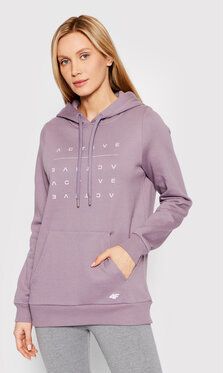 4F Mikina H4L22-BLD025 Fialová Regular Fit