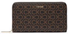 Calvin Klein Veľká dámska peňaženka Ck Must Z/A Wallet Xl Mono K60K609546 Hnedá