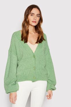 NA-KD Kardigán Knitted 1018-008608-1433-003 Zelená Oversize