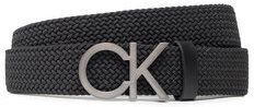 Calvin Klein Pánsky opasok Ck Metal Braided Elastic 35mm K50K508748 Čierna