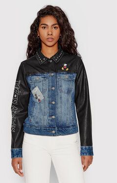 Desigual Bunda z imitácie kože DISNEY Mickey World 22SWEW14 Čierna Regular Fit