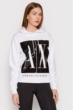 Armani Exchange Mikina 8NYM14 YJ68Z 1000 Biela Regular Fit