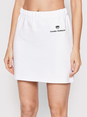 Chiara Ferragni tepláková sukňa 72CBET01 Biela Regular Fit