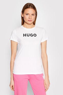 Hugo Tričko 50473813 Biela Slim Fit