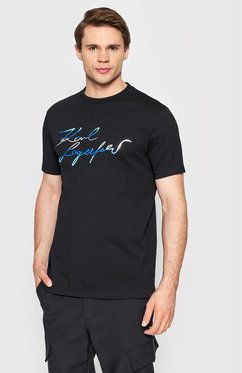 KARL LAGERFELD Tričko Crewneck 755044 521225 Čierna Regular Fit