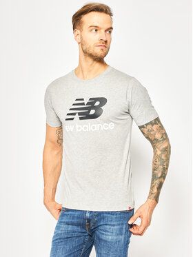 New Balance Tričko Essential Logo MT01575 Sivá Athletic Fit