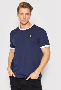 Lyle & Scott Tričko Ringer TS705VOG Tmavomodrá Regular Fit
