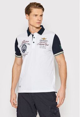 Aeronautica Militare Polokošeľa 221PO1627P199 Biela Regular Fit