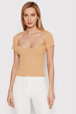DeeZee Blúzka Julietta BLK003 Béžová Slim Fit