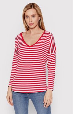 DeeZee Blúzka Submarine Stripes DK-003 Červená Regular Fit