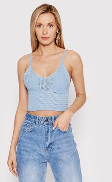 DeeZee Top Louna AL023 Modrá Cropped Fit