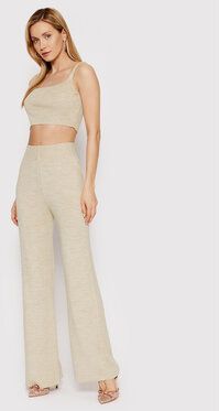 DeeZee Súprava blúzka a nohavice Pixie KMPD0007 Béžová Slim Fit