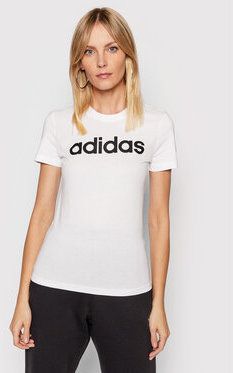 adidas Tričko Essentials GL0768 Biela Slim Fit