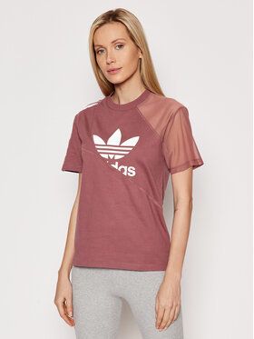 adidas Tričko adicolor Split Trefoil HC7044 Ružová Regular Fit