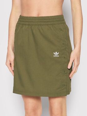 adidas Trapézová sukňa Always Orginal Snap HF2024 Zelená Relaxed Fit