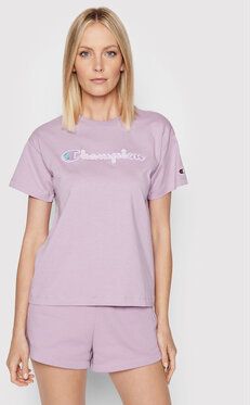 Champion Tričko Big Script Logo 115351 Fialová Boxy Fit