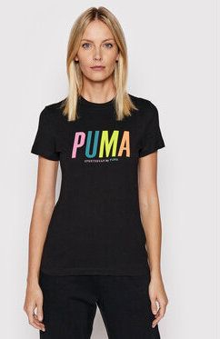 Puma Tričko SMILEY WORLD Graphic 533559 Čierna Regular Fit