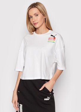 Puma Tričko Brand Love 534350 Biela Oversize