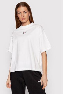 Reebok Tričko Cl Pf Sm H49264 Biela Relaxed Fit