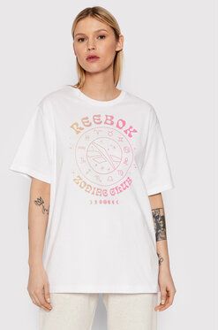 Reebok Tričko Classics Supernatural Graphic H58683 Biela Oversize