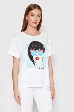 Liu Jo Tričko VA2075 J5003 Biela Regular Fit