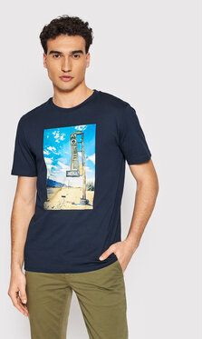 Boss Tričko Thinking 50472655 Tmavomodrá Regular Fit