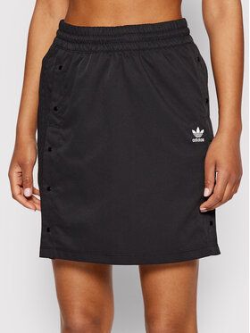 adidas Trapézová sukňa Always Orginal Snap HF2023 Čierna Relaxed Fit