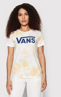 Vans Tričko Logo Wash Crew VN0A7RSB Farebná Regular Fit