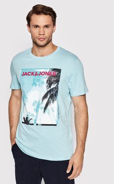 Jack&Jones Tričko Palm 12213757 Modrá Regular Fit
