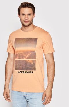 Jack&Jones Tričko Billboard 12200416 Oranžová Regular Fit