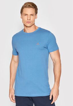 Gant Tričko Contrast Logo 2053004 Modrá Regular Fit