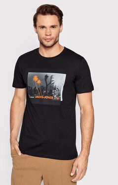 Jack&Jones Tričko Palm 12213757 Čierna Regular Fit