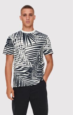 Only & Sons Tričko George 22022692 Biela Regular Fit