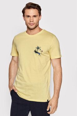 Jack&Jones Tričko Malibu Placement 12213494 Žltá Regular Fit