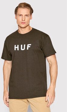 HUF Tričko Essentials Logo TS01752 Hnedá Regular Fit